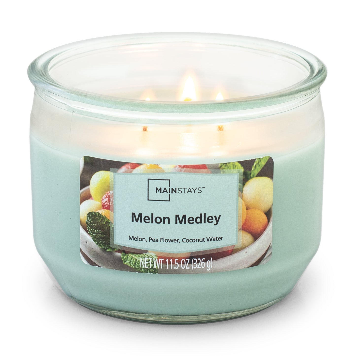 Melon Medley Scented 3 Wick Candle, 11.5 Oz.