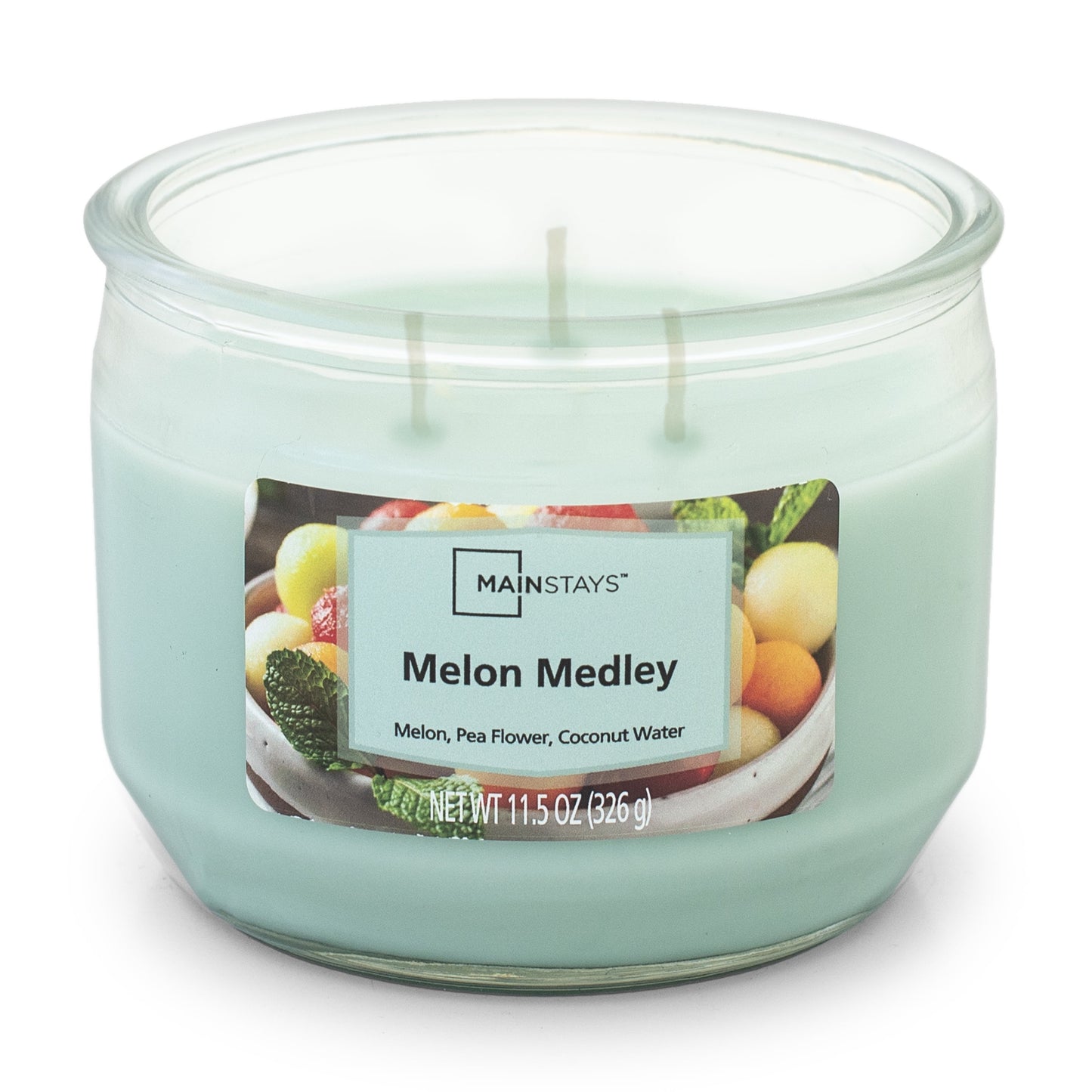 Melon Medley Scented 3 Wick Candle, 11.5 Oz.