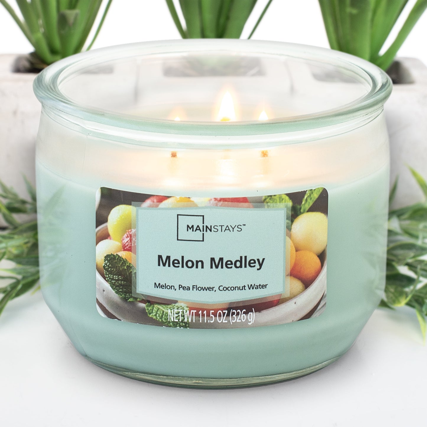 Melon Medley Scented 3 Wick Candle, 11.5 Oz.
