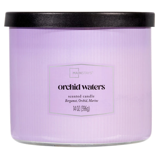 3-Wick Textured Wrapped Candle – Orchid Waters (14 oz)