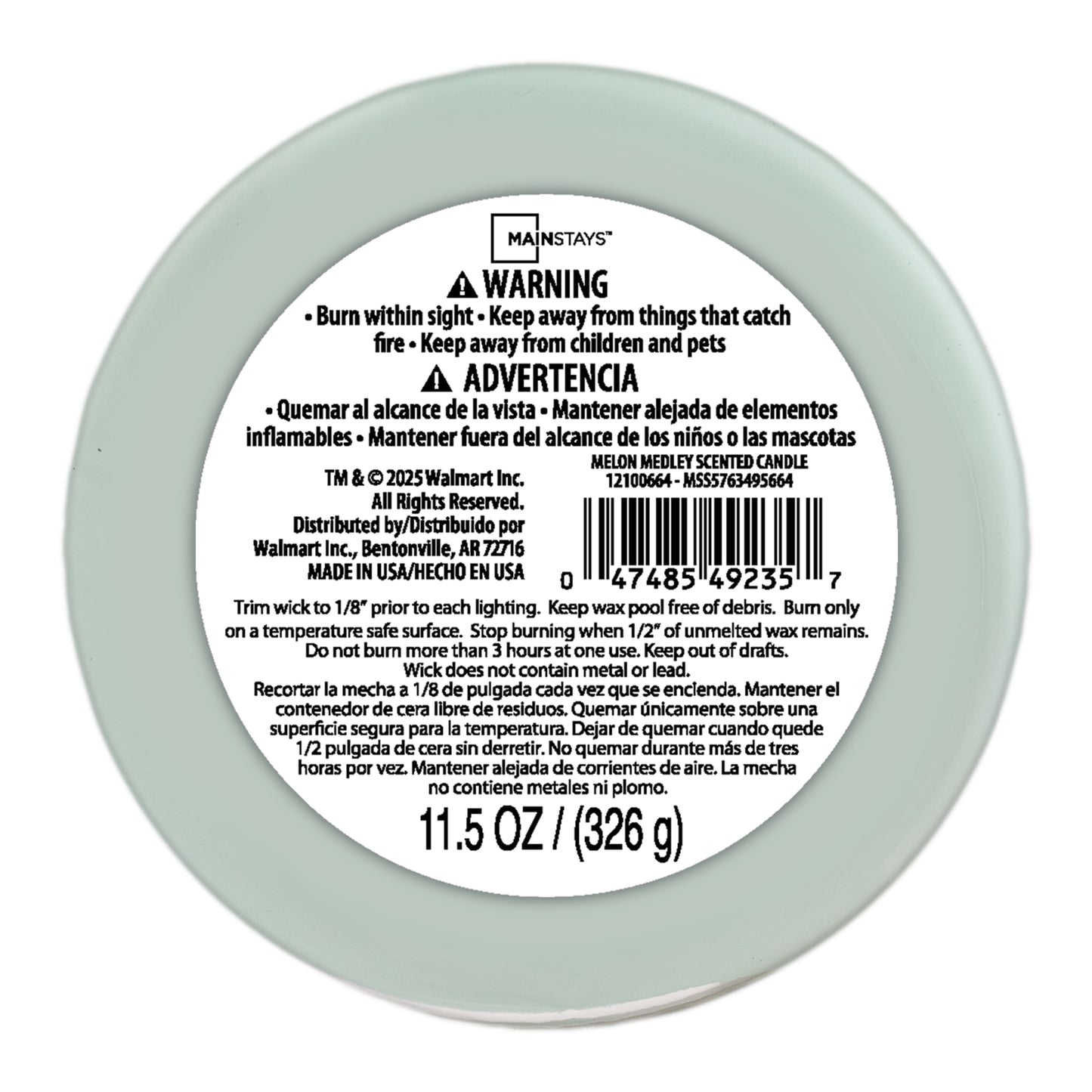 Melon Medley Scented 3 Wick Candle, 11.5 Oz.