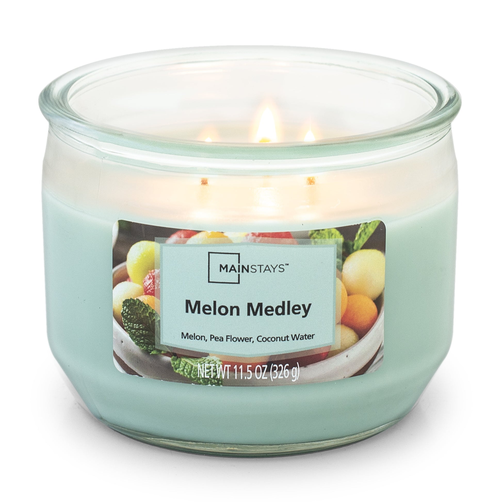 Melon Medley Scented 3 Wick Candle, 11.5 Oz.