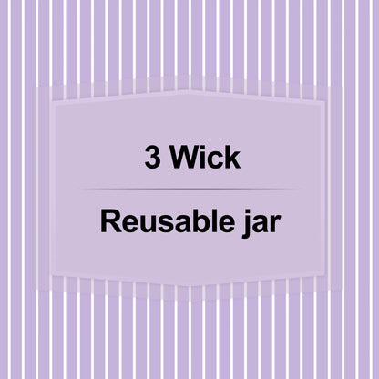3-Wick Textured Wrapped Candle – Orchid Waters (14 oz)