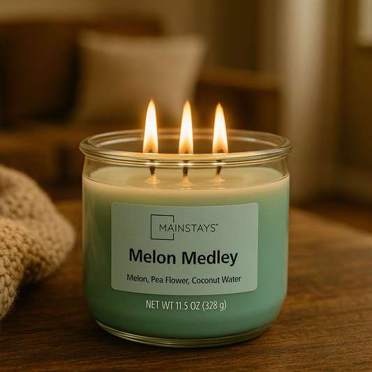 Melon Medley Scented 3 Wick Candle, 11.5 Oz.